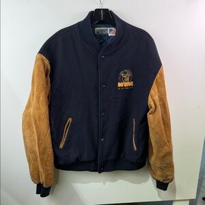 90’s VCC Navy and Tan Bomber Jacket